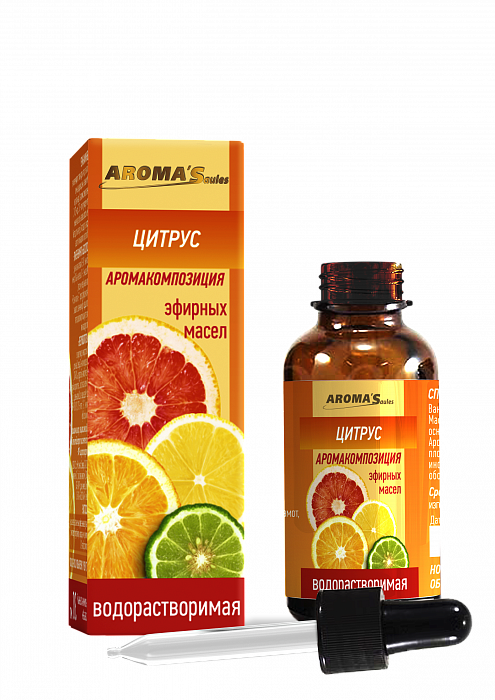 AROMA’Saules Аромакомпозиция эфирных масел водорастворимая "Цитрус",30 мл