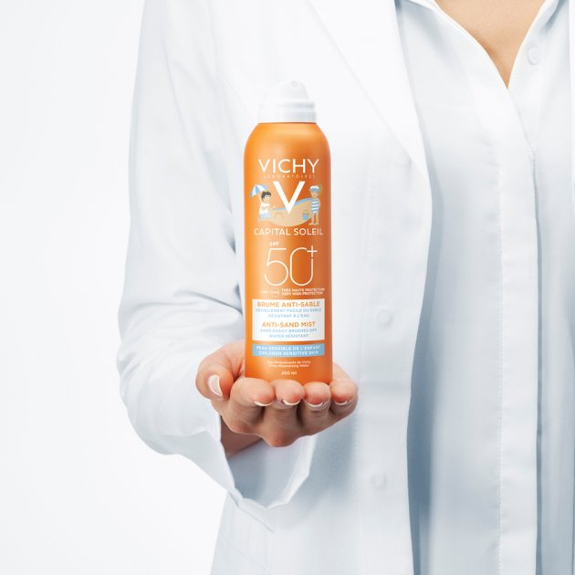 VICHY Capital Soleil Спрей-вуаль детский для лица и тела "анти-песок" SPF50+ 200мл