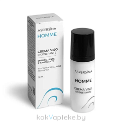 Pharmalife Research ASPERSINA HOMME CREMA VISO Крем для мужчин регенерирующий, восстанавливающий c муцином улитки 50 мл