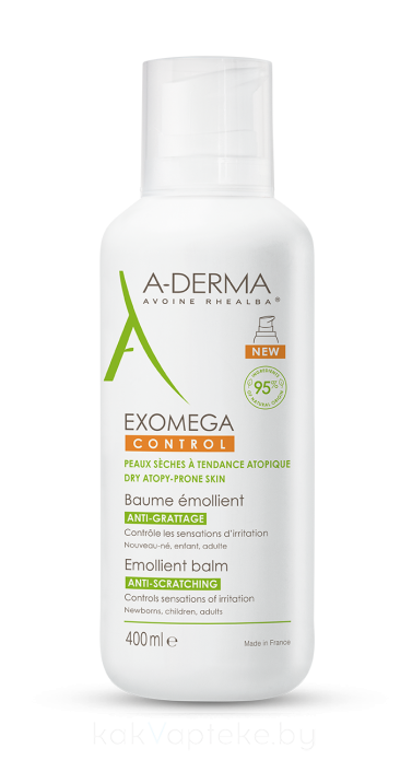 A-DERMA EXOMEGA CONTROL Бальзам смягчающий 400 мл