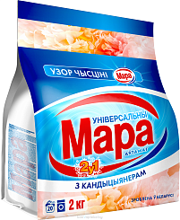 Мара Ўзор Чысціні автомат 2 в 1 с кондиционером Средство моющее синтетическое порошкообразное универсальное, 2 кг