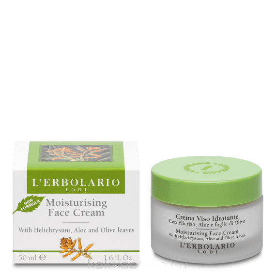 L'Erbolario Увлажняющий крем для лица с цмином, алоэ и оливковыми листьями 50 мл
