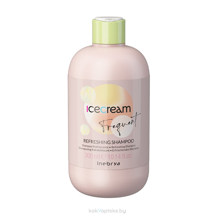 Inebrya ICECREAM FREQUENT Освежающий шампунь с мятой REFRESHING SHAMPOO, 300 мл