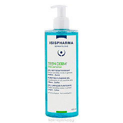 ISISPHARMA TEEN DERM Gel sensitive (Тин дерм сенситив) Гель очищающий для умывания чувствительной комбинированной и жирной кожи,400 мл