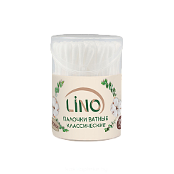 Lino Ватные палочки классические в твердой упаковке (моноблок), 100 шт