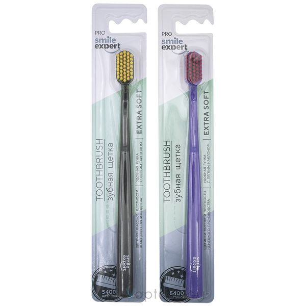 Smile Expert Зубная щетка для взрослых мягкая «ЭКСТРА СОФТ 5400» 1 шт