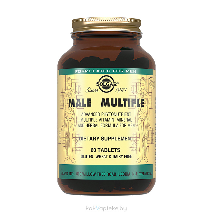 Solgar Мультивитаминный и минеральный комплекс для мужчин, БАД таблетки №60