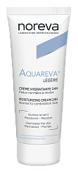 NOREVA АКВАРЕВА Увлажняющий крем для лица 24 ч, легкая текстура, 40 мл