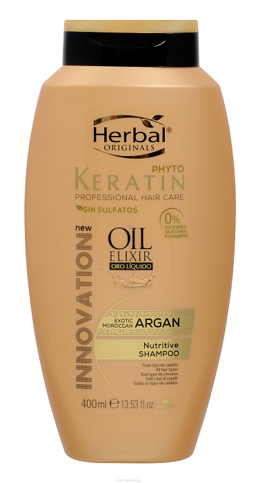 Herbal Originals Phyto Keratin Шампунь для питания и блеска волос 400 мл
