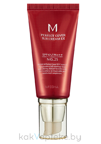 MISSHA BB-крем M Perfect Cover BB Cream EX SPF42/PA+++ No.25 (Warm Beige), 50мл