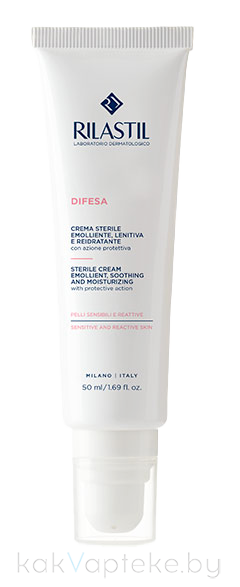 RILASTIL DIFESA Крем стерильный смягчающий, успокаивающий и увлажняющий с защитным действием 50 мл
