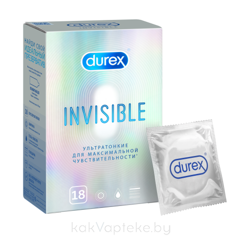 Презервативы из натурального латекса Durex® Invisible 18шт
