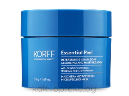KORFF Очищающая и увлажняющая микроотшелушивающая маска для лица, 50г