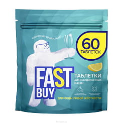 Fastbuy Таблетки для мытья посуды в посудомоечной машине ECO Lemon Power DishTabs, 60шт