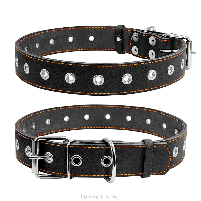 CoLLaR Ошейник безразмерный  для собак, ширина 35мм, длина 69см,черный