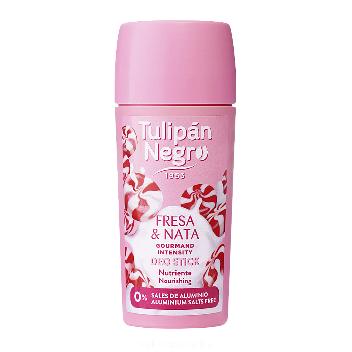 Tulipan Negro Дезодорант стик Клубника и Сливки/Fresa&Nata, 60 мл