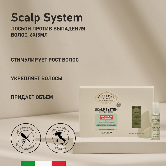 IL SALONE MILANO Scalp System Лосьон против выпадения волос, 6x13 мл