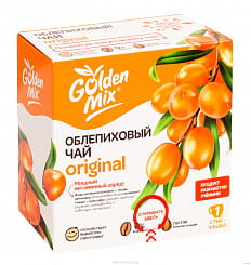 GoldenMix спец. пищ. продукт диет. проф. питания Облепиховый чай Original 18 г. (1 стик)*21 шоу бокс
