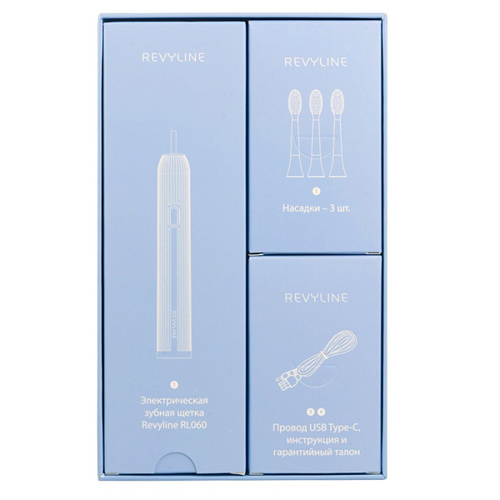Revyline RL 060 Зубная щетка электрическая (голубая 7061)