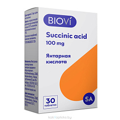 BioVi Янтарная кислота 100, БАД таблетки №30