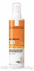 La Roche-Posay Anthelios Спрей д/лица и тела солнцезащитный невидимый SPF 30+ 200мл
