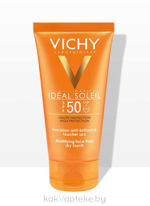 Vichy Capital Ideal Soleil Средство солнцезащитное: эмульсия матирующая для лица SPF 50, 50 мл