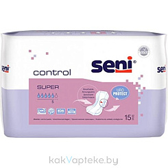 SENI CONTROL Прокладки урологические в размере SUPER 15 шт