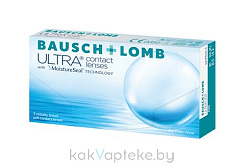 Линзы контактные: линзы контактные мягкие Bausch & Lomb ULTRA (samfilcon A) с базовой кривизной 8,5 мм с оптической силой в  -0,50D, 1 штука