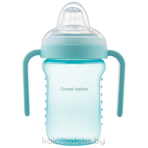 Canpol babies Поильник 56/605 (непроливающий, с силиконовым носиком, 9+, голубой) 220 мл