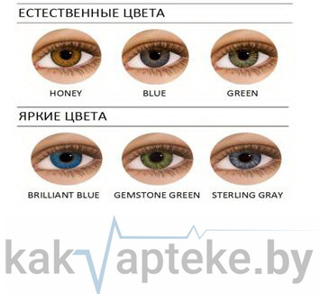 Линзы контактные мягкие: линзы AIR OPTIX COLORS (Sterling Gray) 0.00, 1 штука