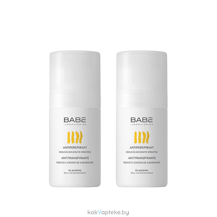 "LABORATORIOS BABE" Набор (на 2-й продукт -50%) Антиперспирант / ANTIPERSPIRANT, 50 мл х 2 шт.