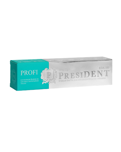 PRESIDENT PROFI Зубная паста White (100 RDA), 50 мл