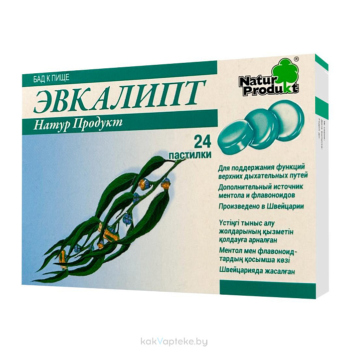 Эвкалипт Натур Продукт, БАД пастилки №24