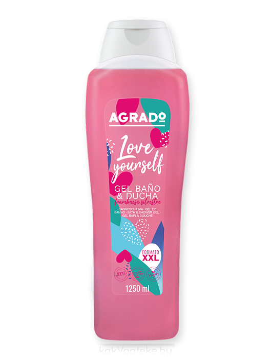 AGRADO Гель для ванны и душа Love Yourself Лесная малина, 1250мл