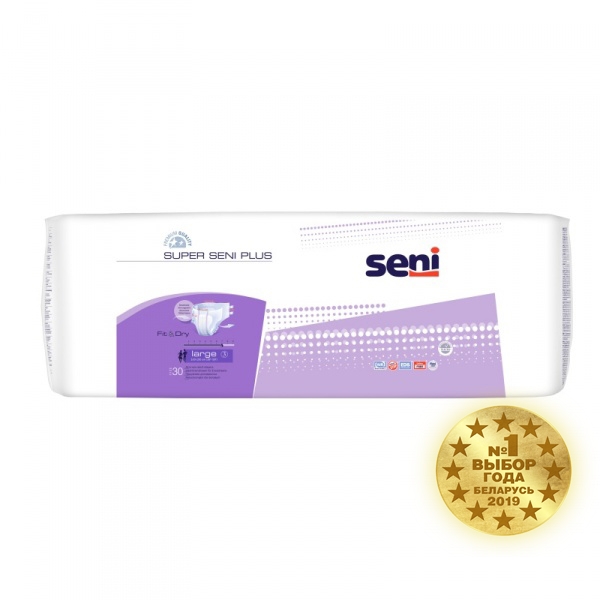 Super Seni Plus large Подгузники дышащие для взрослых 30 шт