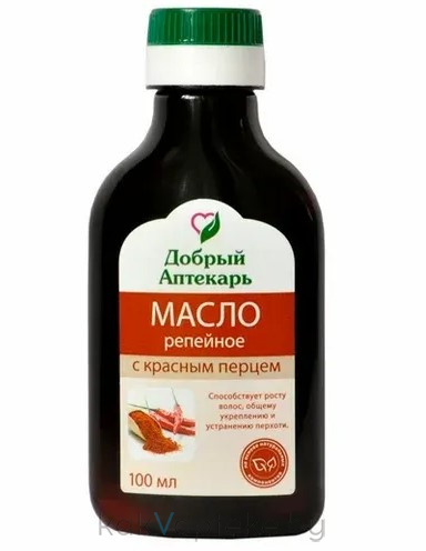 Добрый аптекарь Масло репейное с красным перцем, 100 мл
