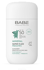 LABORATORIOS BABE Детский минеральный солнцезащитный суперфлюид для лица SPF50 с пантенолом и пребиотиком / SUPER FLUID MINERAL PEDIATRICS SPF 50, 50 мл