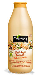 COTTAGE Гель для душа и ванны увлажняющий Delicious Vanilla /Moisturizing Shower Gel and Bath Milk, 750 мл