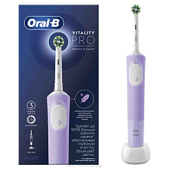 Braun Электрическая зубная щетка тип 3708 с зарядным устройством тип 3757 (Oral-B VITALITY D103.413.3 PRO) Lilac Mist