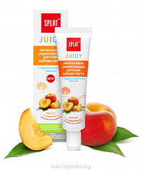 SPLAT Детская укрепляющая зубная паста с гидроксиапатитом серии Juicy ПЕРСИК/Peach 35 мл