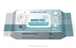 MADITOL Pharma Гигиенические влажные салфетки ( с крышкой), 63 шт
