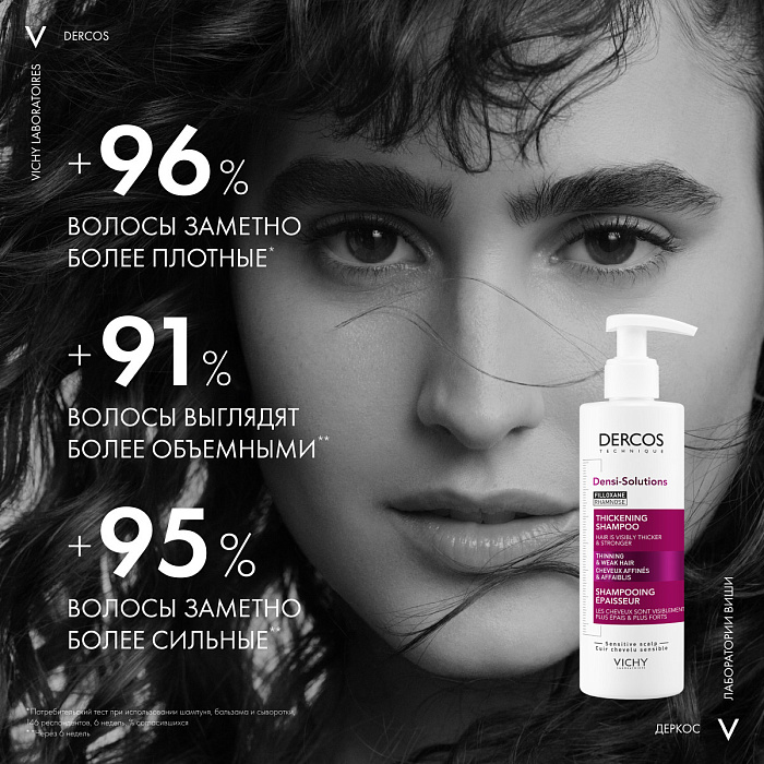 Vichy Dercos Technique  Шампунь уплотняющий  для истонченных и ослабленных волос DENSI-SOLUTIONS 250 мл