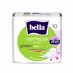 Bella Perfecta ultra Green Ультратонкие женские гигиенические впитывающие прокладки 10 шт
