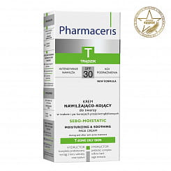 Pharmaceris T Увлажняюще-смягчающий крем для лица SPF 30 Sebo-Moistatic, 50 мл