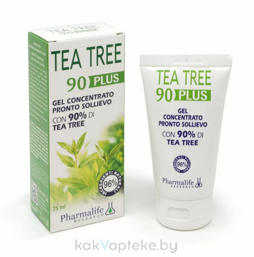 Pharmalife Research PHARMALIFE RESEARCH Tea Tree 90 plus Гель-концентрат с экстрактом чайного дерева 75 мл