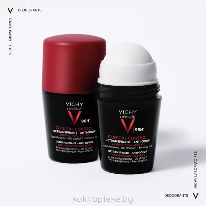 VICHY Homme Дезодорант-антиперспирант CLINICAL CONTROL 50 мл