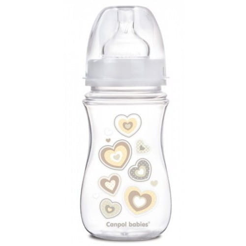 Canpol babies Бутылочка пластиковая для кормления  240 мл  Арт.35/217_bei