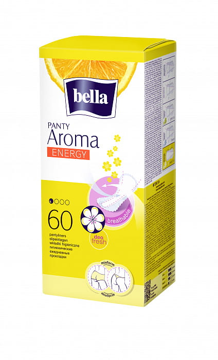 Bella Panty Aroma Energy Ультратонкие женские гигиенические ежедневные прокладки 60 шт