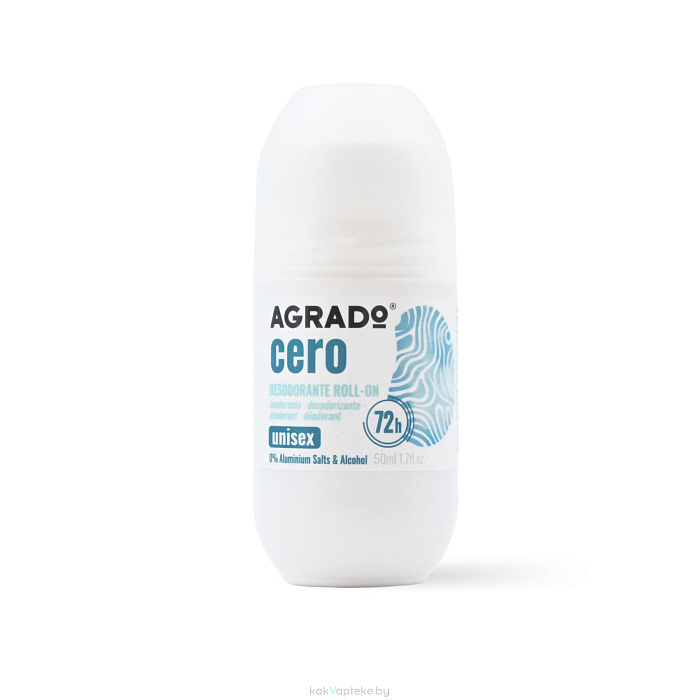 AGRADO Дезодорант шариковый  unisex "CERO" / DEODORANT ROLL-ON UNISEX CERO, 50 мл