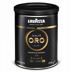 Lavazza Кофе натуральный жареный молотый  Qualita Oro Mountain Grown , среднеобжаренный ж/б ,250 гр